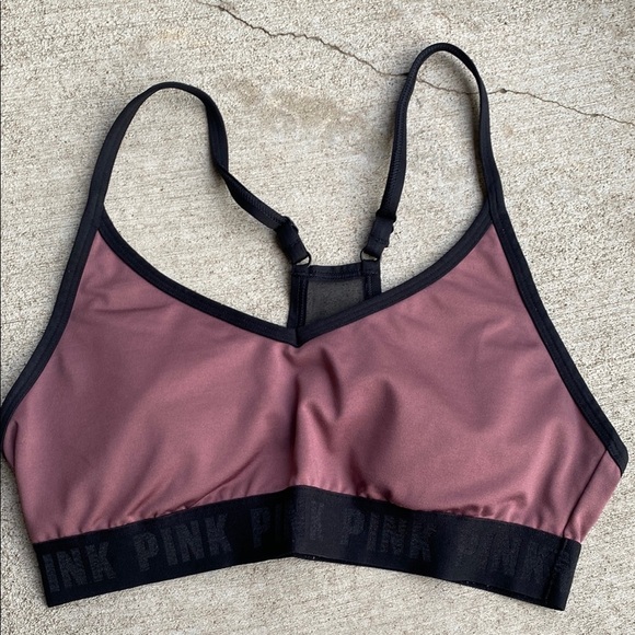 Pink Victoria’s Secret Padded Sports Bra Pink size medium - Picture 1 of 5
